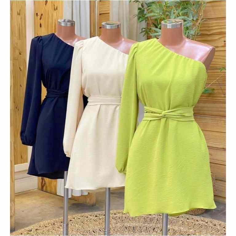 پیراهن یقه رومی زنانه مدل روژا
