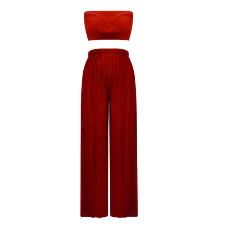 ست نیم تنه و شلوار زنانه مدل تابستانی بغل چاکدار