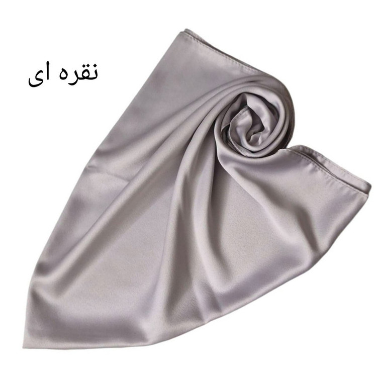 روسری ساتن ابریشم زنانه مدل مینی اسکارف ساتن ابریشم با رنگ بندی با طول و عرض ۷۵*۷۵ سانتیمتر