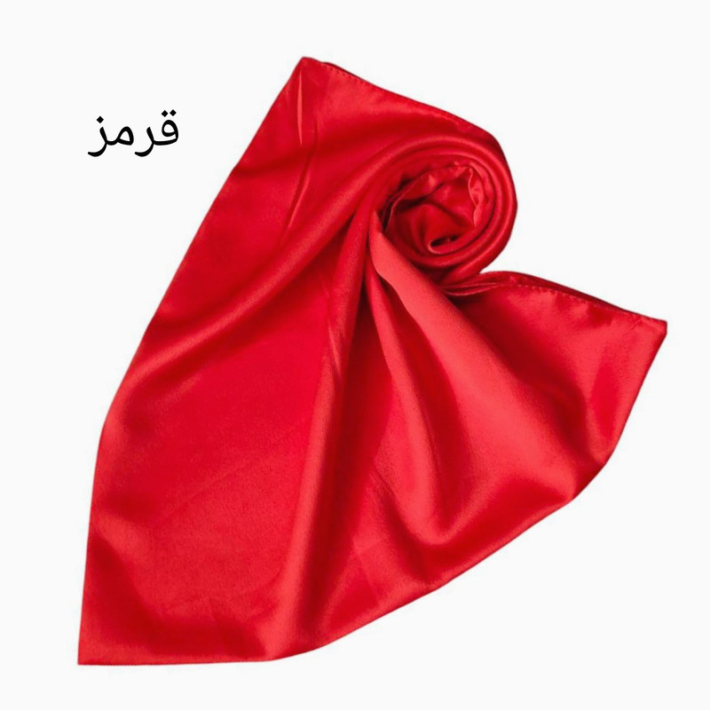 روسری ساتن ابریشم زنانه مدل مینی اسکارف ساتن ابریشم با رنگ بندی با طول و عرض ۷۵*۷۵ سانتیمتر