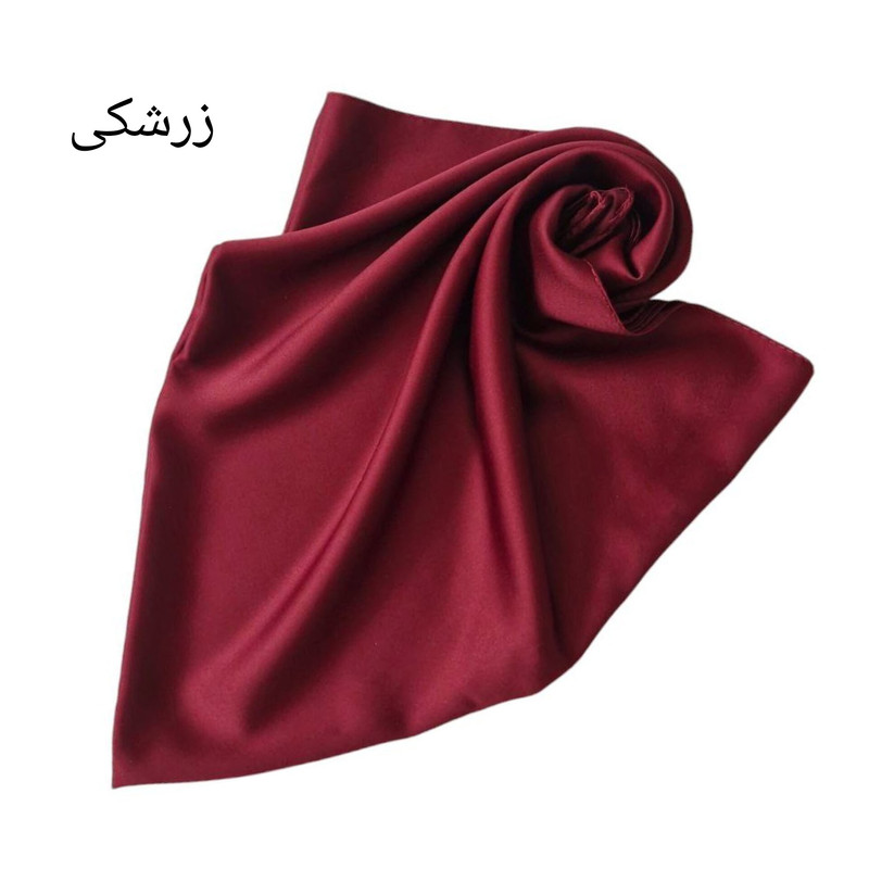 روسری ساتن ابریشم زنانه مدل مینی اسکارف ساتن ابریشم با رنگ بندی با طول و عرض ۷۵*۷۵ سانتیمتر