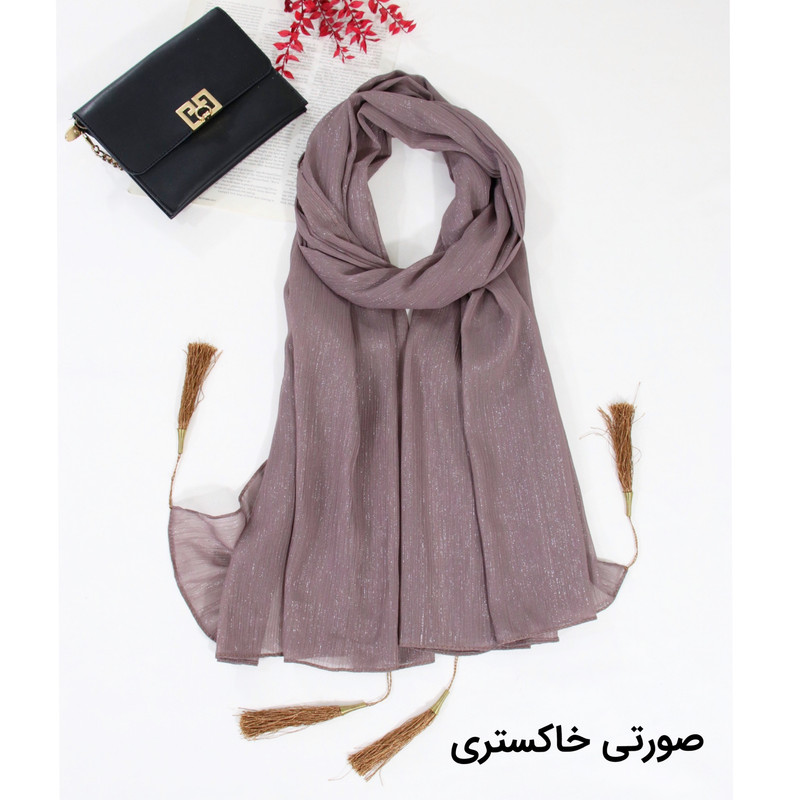شال زنانه مدل حریر کریشه ساده کد ana-2269