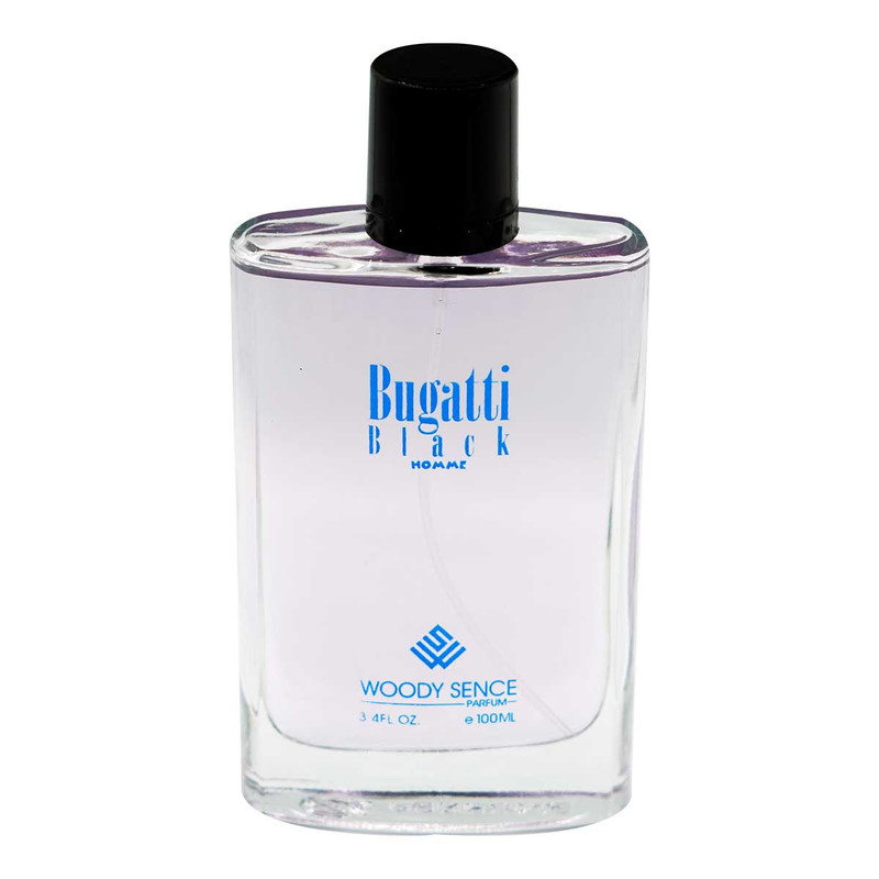 ادو پرفیوم مردانه وودی سنس مدل Bugatti Black  حجم 100 میلی لیتر