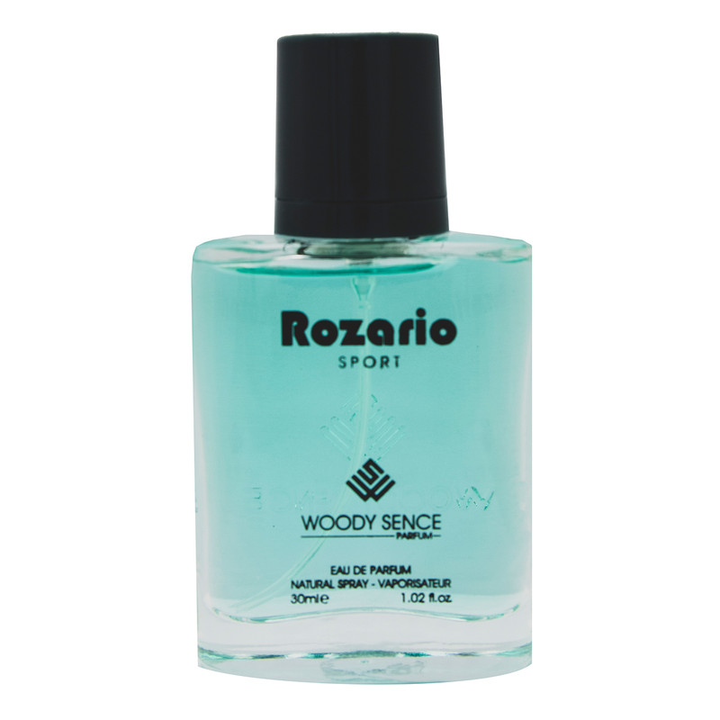 عطر جیبی مردانه وودی سنس مدل Rozario حجم 30 میلی لیتر