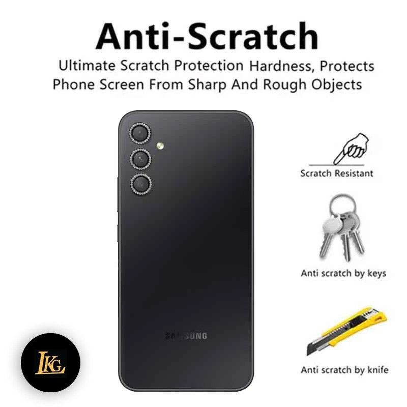 محافظ لنز دوربین ال کا جی مدل نگین دار مناسب برای گوشی موبایل شیائومی Redmi Note 13 Pro Plus 5G