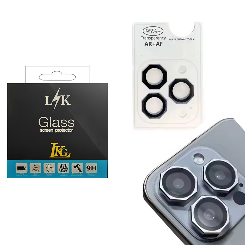 محافظ لنز دوربین ال کا جی مدل هشت ضلعی مناسب برای گوشی موبایل اپل iPhone 16 Pro Max