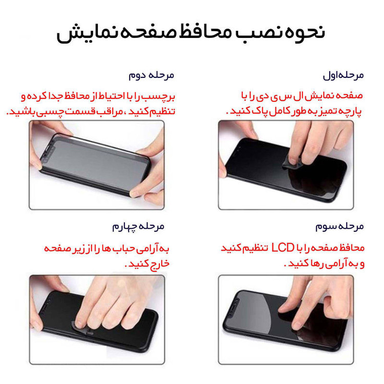 محافظ صفحه نمایش کی آر مدل +HD مناسب برای گوشی موبایل اپل iPhone 6s