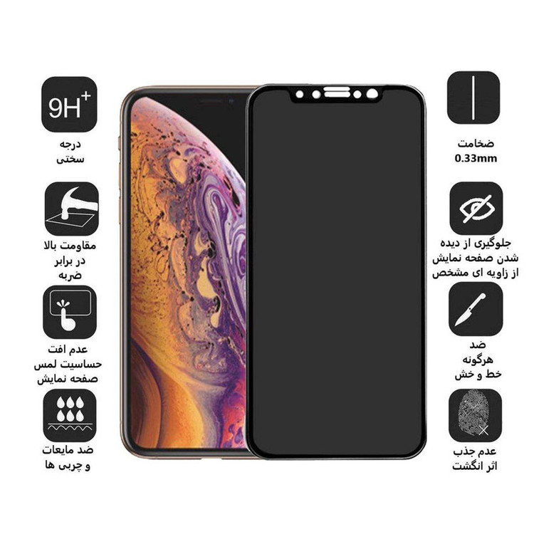 محافظ صفحه نمایش حریم شخصی گودزیلا مدل GGP مناسب برای گوشی موبایل اپل iphone 12 Pro Max