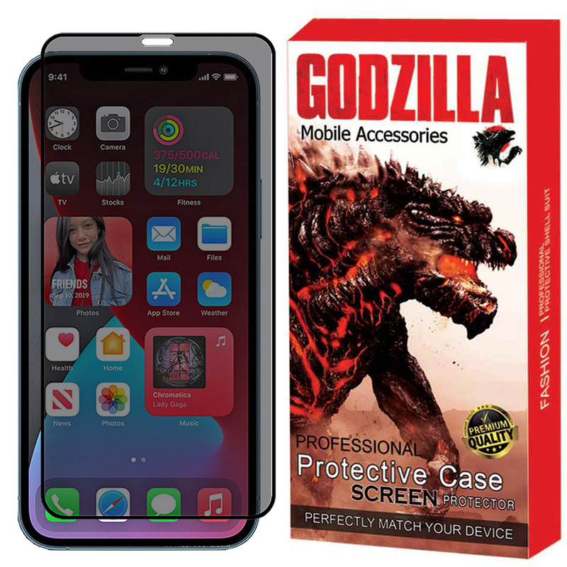 محافظ صفحه نمایش حریم شخصی گودزیلا مدل GGP مناسب برای گوشی موبایل اپل iphone 12 Pro Max