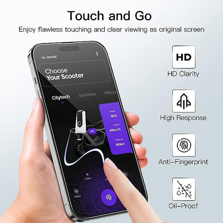 محافظ صفحه نمایش آتوچبو مدل Shiny مناسب برای گوشی موبایل اپل iPhone 15 Pro Max