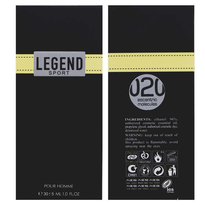 عطر جیبی مردانه عماد آرا مدل Legend Sport حجم 30 میلی لیتر