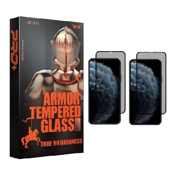 محافظ صفحه نمایش حریم شخصی آرمور مدل PSP مناسب برای گوشی موبایل اپل iPhone 11 بسته 2عددی