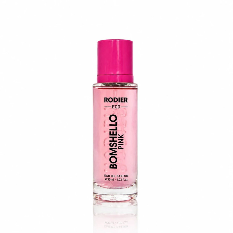 عطر جیبی زنانه رودیر مدل Bomshello Pink با رایحه خنک حجم 30 میلیلیتر