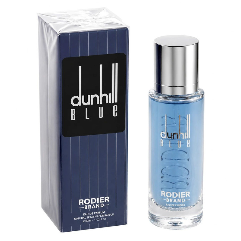 عطر جیبی مردانه رودیر مدل DUNHIL BLUE با رایحه خنک حجم 30 میلیلیتر