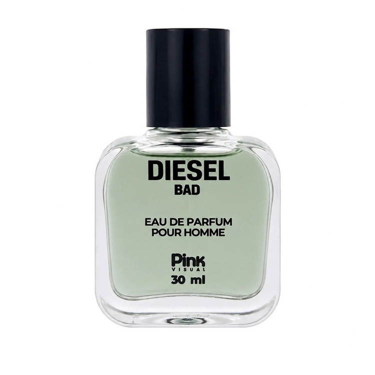 عطر جیبی مردانه پینک ویژوآل مدل Bad Diesel با رایحه تلخ و چوبی حجم 30 میلیلیتر