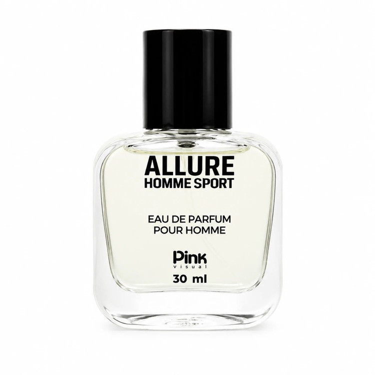 عطر جیبی مردانه پینک ویژوآل مدل Allure Homme Sport با رایحه خنک و مرکباتی حجم 30 میلیلیتر