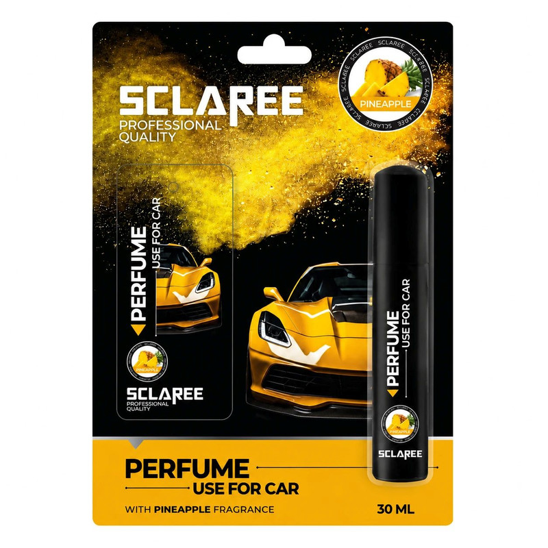 خوشبوکننده کارتی خودرو اسکلاره مدل Pineapple با رایحه آناناس حجم 30 میلیلیتر