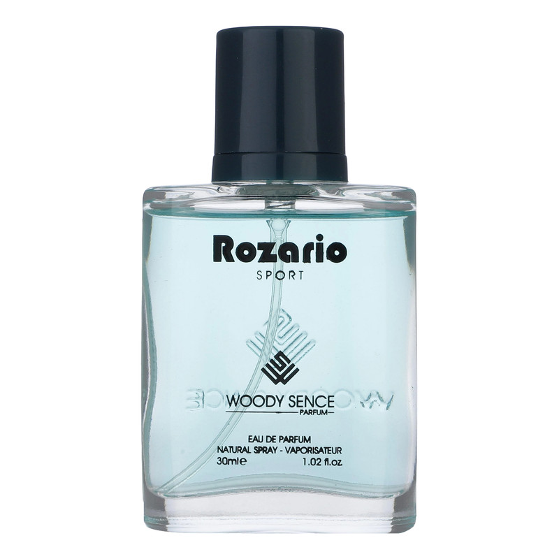 عطر جیبی مردانه وودی سنس مدل Rozario حجم 30 میلی لیتر