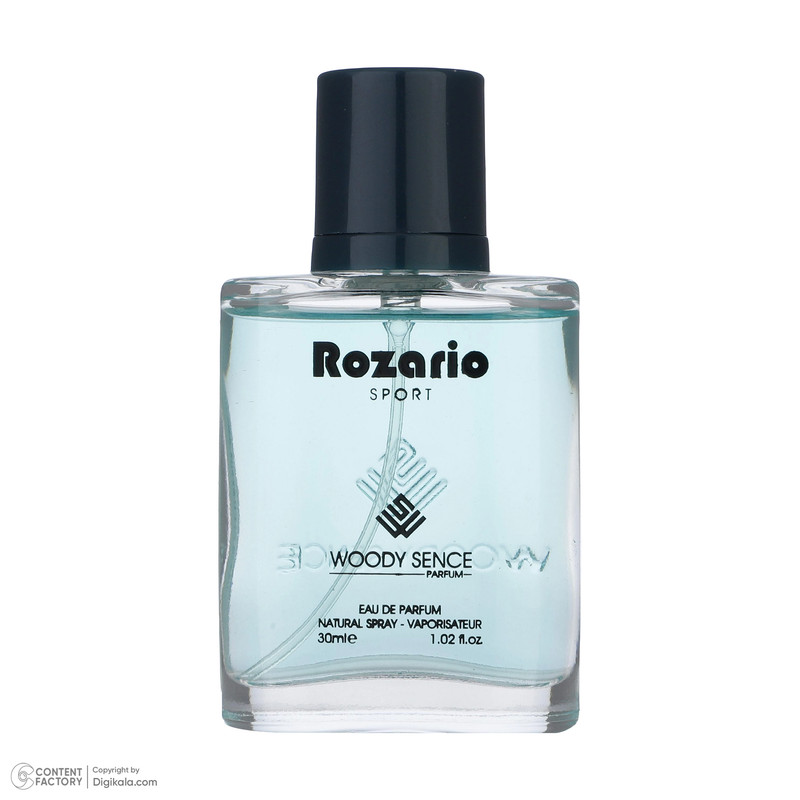 عطر جیبی مردانه وودی سنس مدل Rozario حجم 30 میلی لیتر
