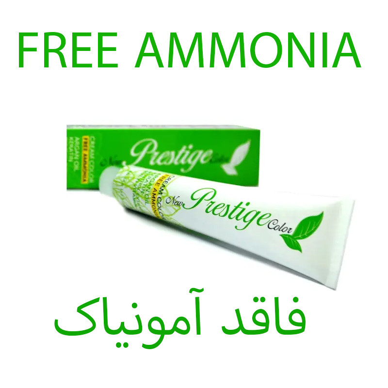 رنگ مو نیو پرستیژ کالر شماره 8.3 حجم 100 میلی لیتر رنگ بلوند زیتونی روشن به همراه اکسیدان نیو پرستیژ کالر مدل 2 نه درصدی حجم 150 میلی لیتر