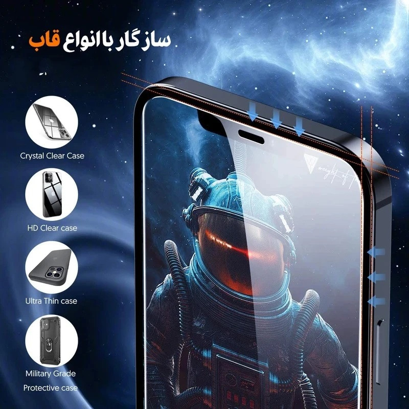 محافظ صفحه نمایش ال کا جی مدل Quick-fit Box مناسب برای گوشی موبایل اپل iPhone 15