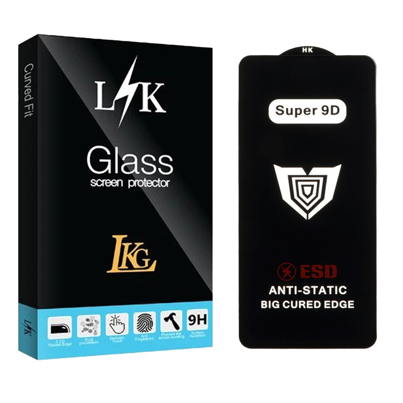 محافظ صفحه نمایش ال کا جی مدل Super 9D مناسب برای گوشی موبایل شیائومی Redmi Note 9 4G