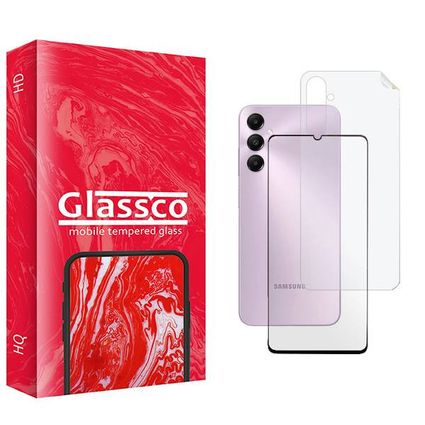 محافظ صفحه نمایش شیشه ای گلس کو مدل CGo1 مناسب برای گوشی موبایل سامسونگ Galaxy A15  به همراه محافظ پشت گوشی