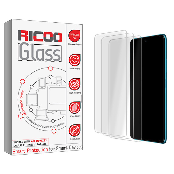 محافظ صفحه نمایش شیشه ای ریکو مدل Glass MIX3 مناسب برای گوشی موبایل شیائومی Poco X4 NFC بسته سه عددی