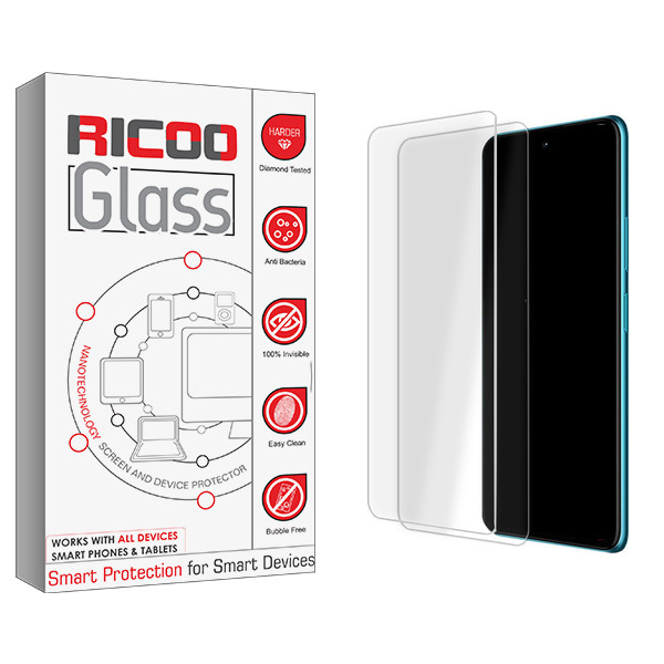 محافظ صفحه نمایش شیشه ای ریکو مدل Ricoo Glass مناسب برای گوشی موبایل موتورولا Moto G60s بسته دو عددی