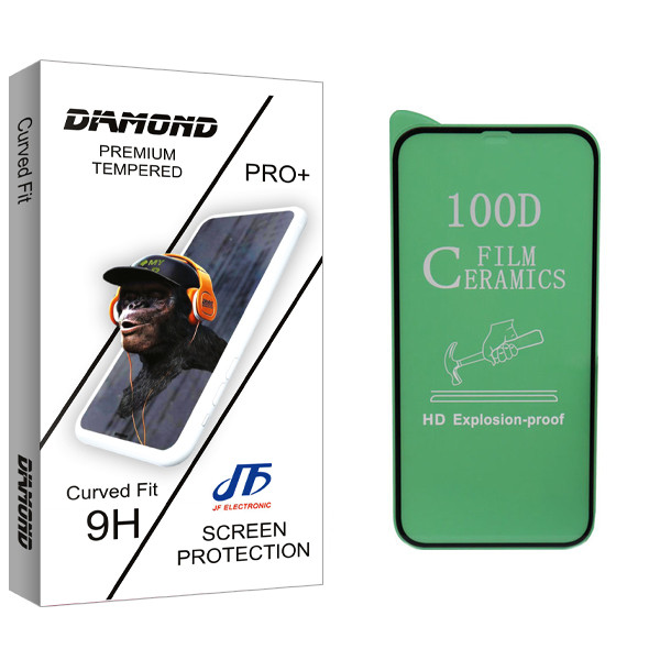 محافظ صفحه نمایش سرامیکی جی اف مدل Diamond glass مناسب برای گوشی موبایل اپل iPhone 12 Pro