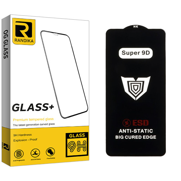 محافظ صفحه نمایش راندیکا مدل Super 9D RK مناسب برای گوشی موبایل شیائومی Redmi Note 9S 4G / Vivo iQOO Z10x 5G