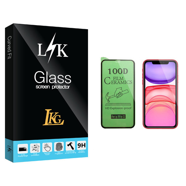 محافظ صفحه نمایش سرامیکی ال کا جی مدل LK Glass مناسب برای گوشی موبایل اپل iPhone XR