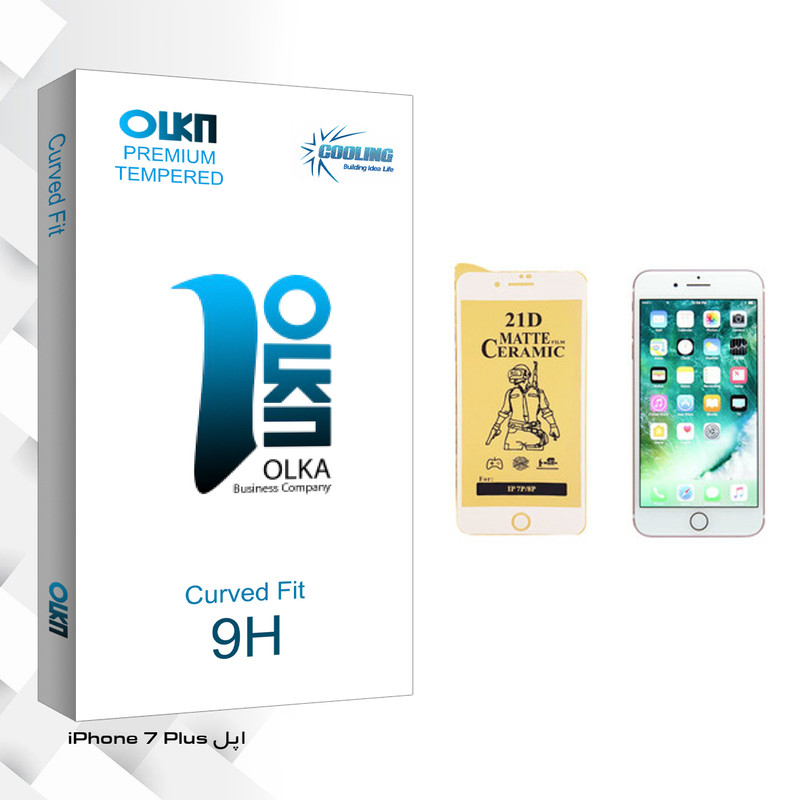 محافظ صفحه نمایش سرامیکی کولینگ مدل Olka glass مناسب برای گوشی موبایل اپل iPhone 7 Plus