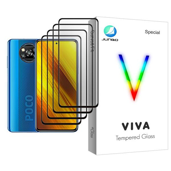 محافظ صفحه نمایش جانبو مدل Viva Glass MIX004 مناسب برای گوشی موبایل شیائومی Poco X3 NFC بسته چهار عددی