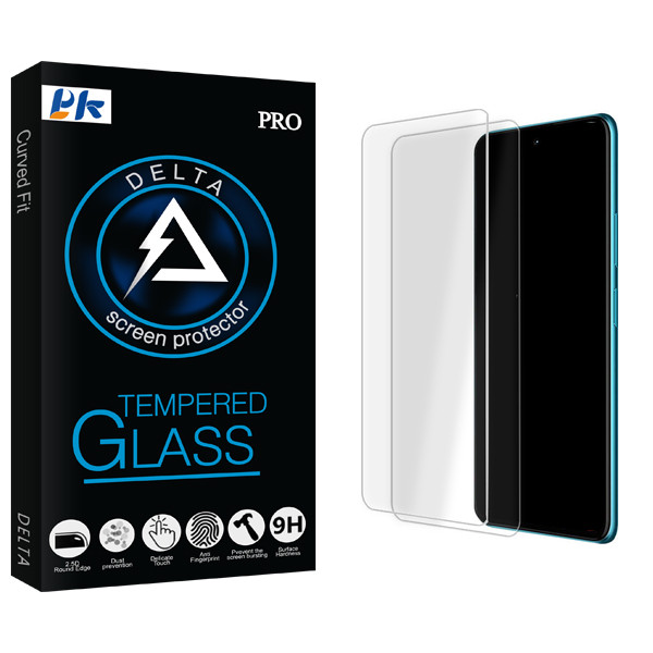 محافظ صفحه نمایش شیشه ای پی کی مدل Delta Glass MIX مناسب برای گوشی موبایل شیائومی Redmi 11 Pro 5G بسته دو عددی