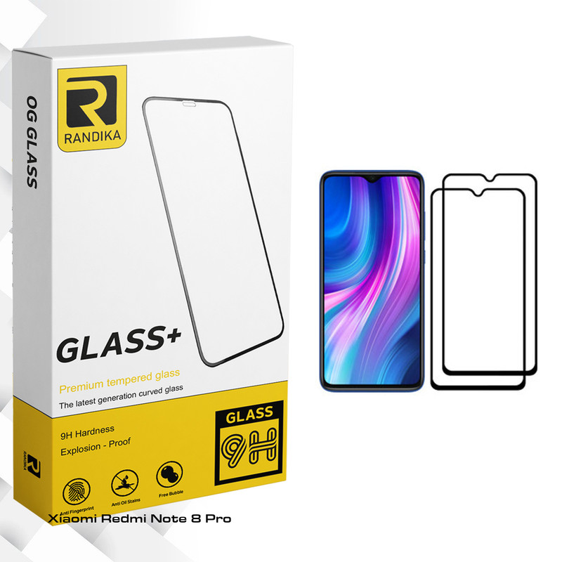 محافظ صفحه نمایش راندیکا مدل GLD مناسب برای گوشی موبایل Redmi Note 8 Pro بسته دو عددی