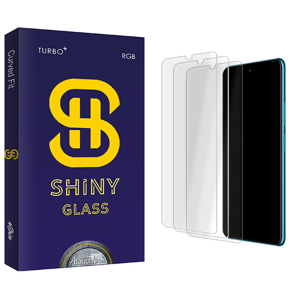 محافظ صفحه نمایش شیشه ای آتوچبو مدل Shiny Glass MIX3 مناسب برای گوشی موبایل سامسونگ Galaxy A10s بسته سه عددی