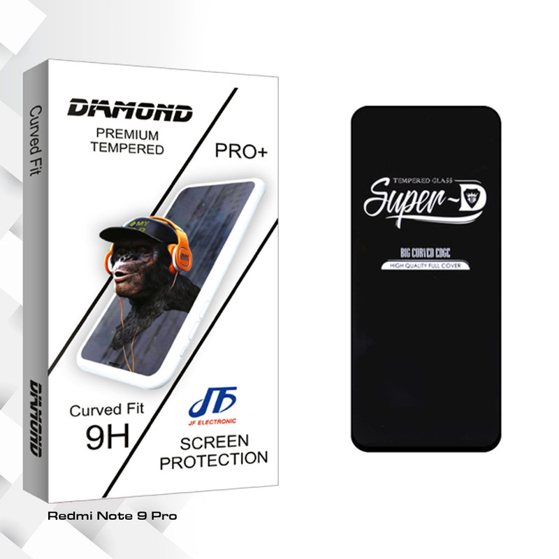 محافظ صفحه نمایش جی اف مدل Diamond Sup-D مناسب برای گوشی موبایل شیائومی Redmi Note 9 Pro