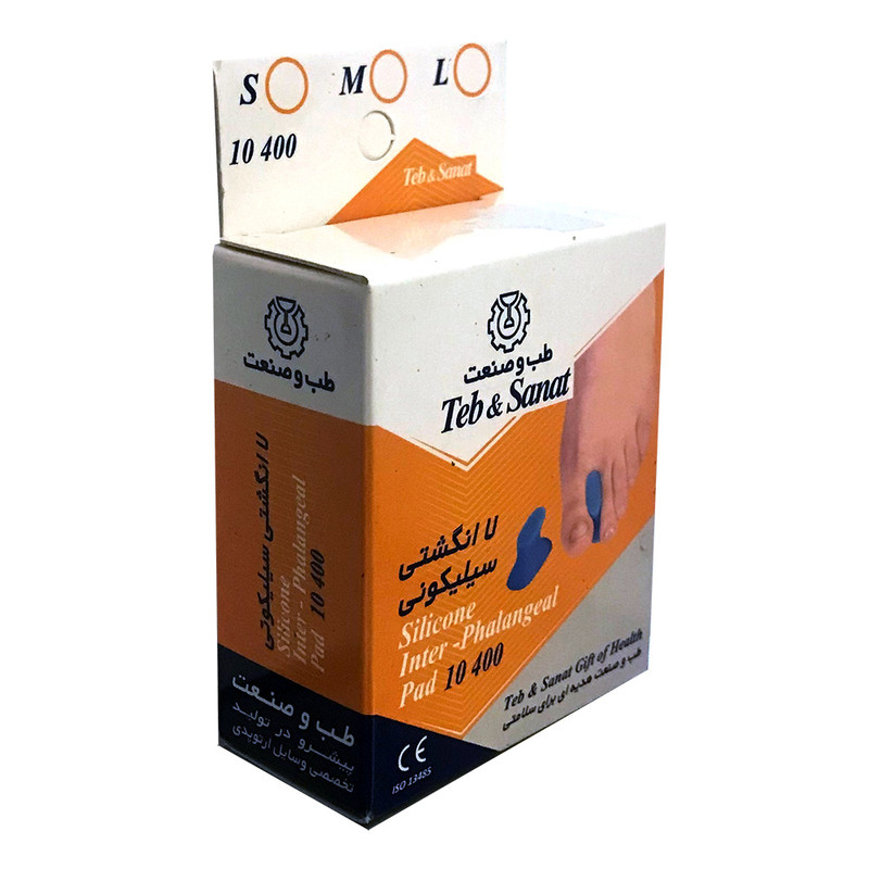 فاصله دهنده انگشت پا طب و صنعت کد 10400 سایز SMALL بسته 2 عددی