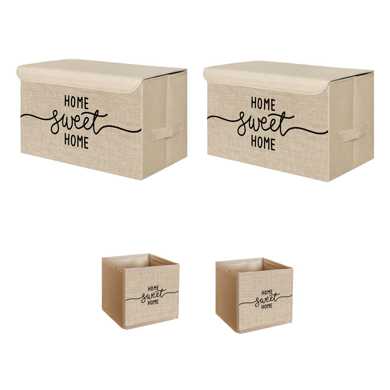 نظم دهنده طرح لینن HOME SWEET HOME کد ECO2 مجموعه 4 عددی