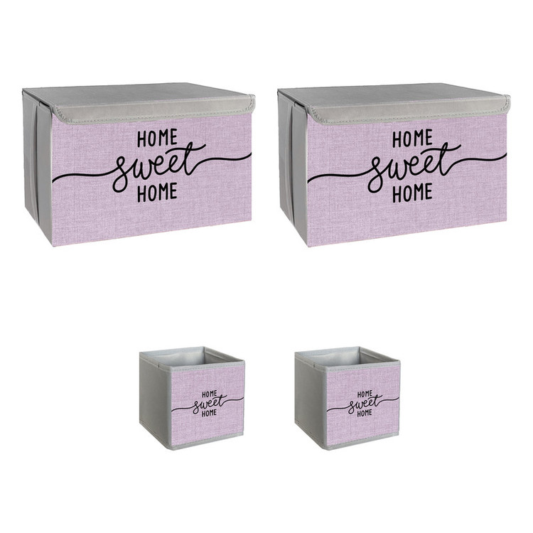 نظم دهنده طرح لینن HOME SWEET HOME کد ECO2 مجموعه 4 عددی