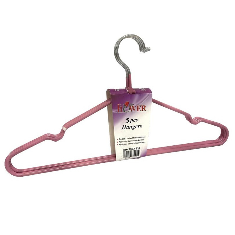 چوب لباسی ردفلاور روکش دار مدل A-831 بسته 5 عددی