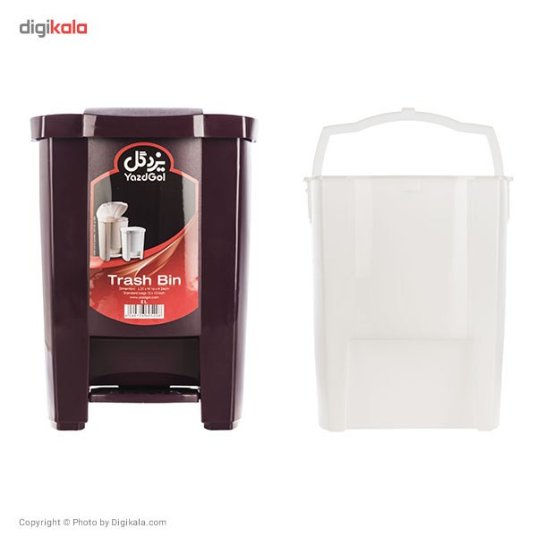 سطل زباله پدالی یزدگل مدل 511 گنجایش 5 لیتر