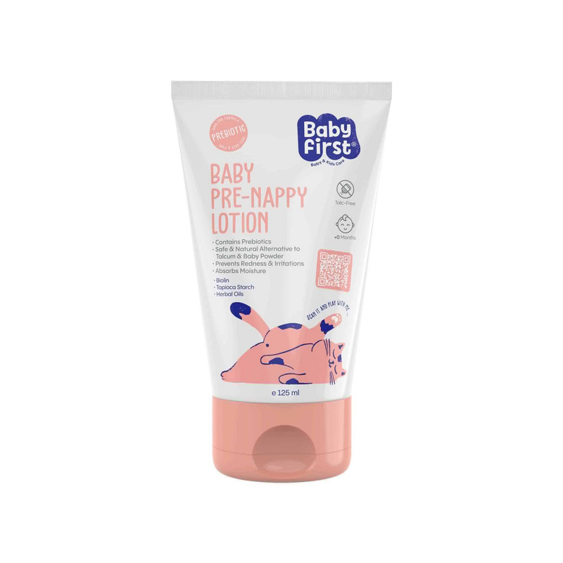 لوسیون محافظ پای کودک بیبی فرست مدل Pre Nappy حجم 125 میلی لیتر