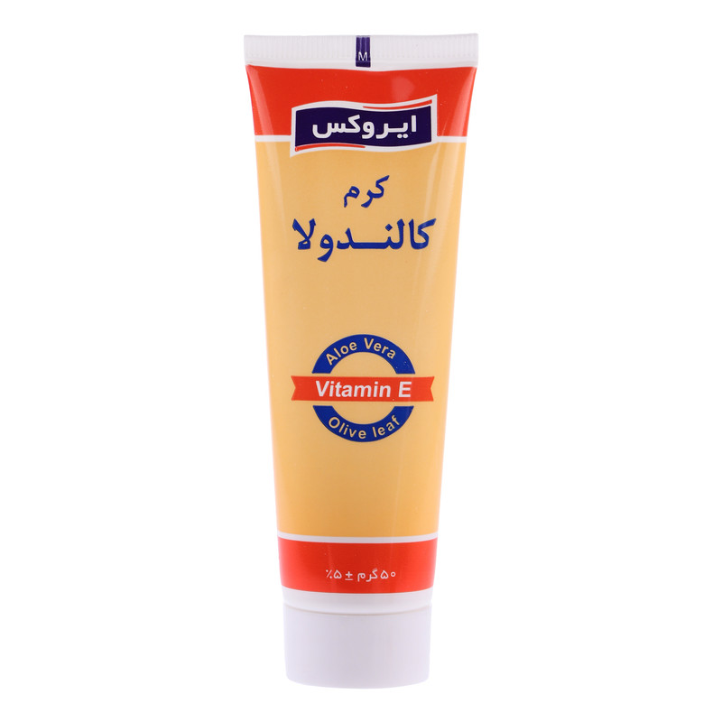 کرم مرطوب کننده دست و صورت ایروکس مدل Calendoola مناسب برای انواع پوست وزن 50 گرم