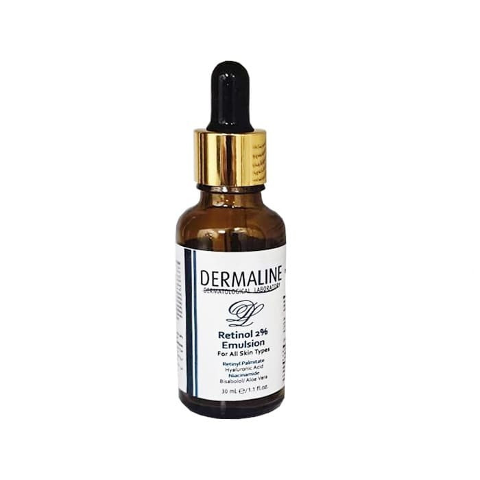 سرم ترمیمکننده پوست درمالاین مدل retinol 2% مناسب برای انواع پوست حجم 30 میلیلیتر