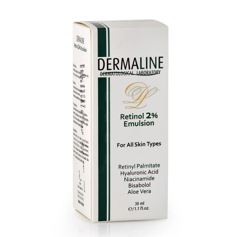 سرم ترمیمکننده پوست درمالاین مدل retinol 2% مناسب برای انواع پوست حجم 30 میلیلیتر