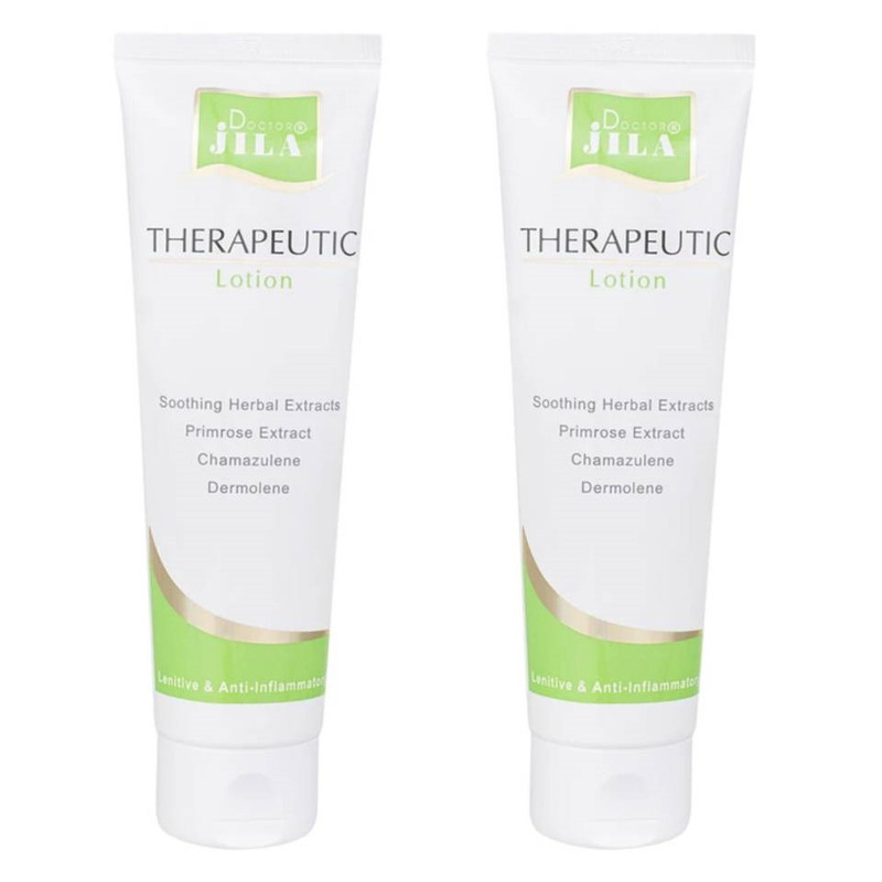 لوسیون ترمیم کننده دکتر ژیلا مدل Therapeutic مناسب برای انواع پوست حجم 100 میلیلیتر مجموعه 2 عددی