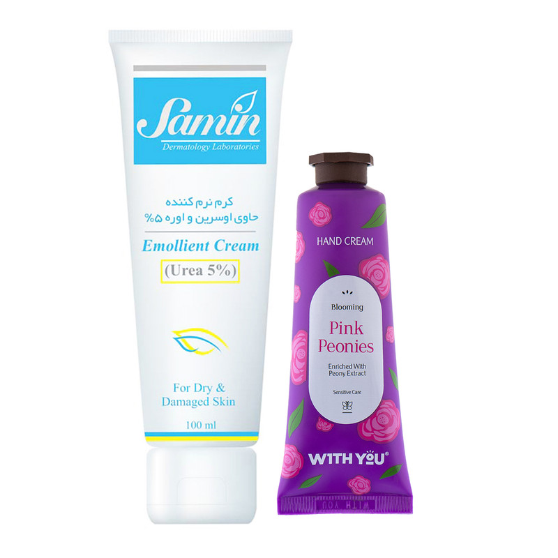کرم نرم کننده ثمین مدل اوسرین حجم 100 میلی لیتر به همراه کرم مرطوب کننده ویت یو مدل Peonies حجم 50 میلی لیتر