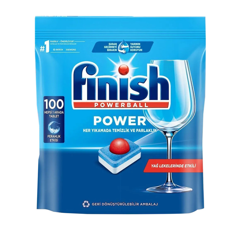 قرص ماشین ظرفشویی فینیش مدل powerball بسته 100 عددی